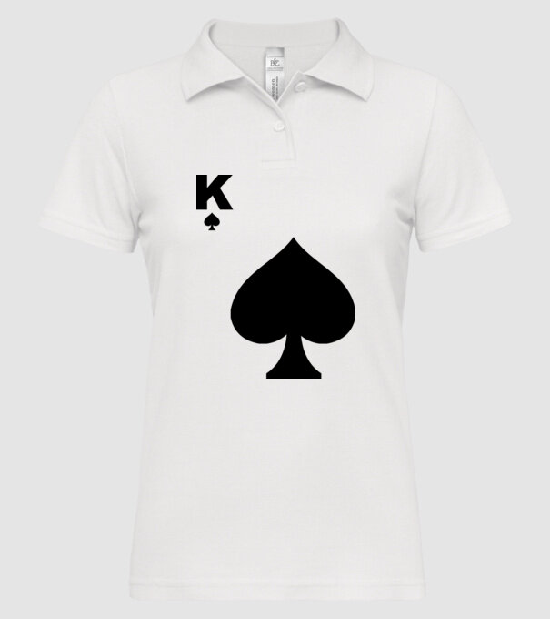 Rege model alb pe tricou