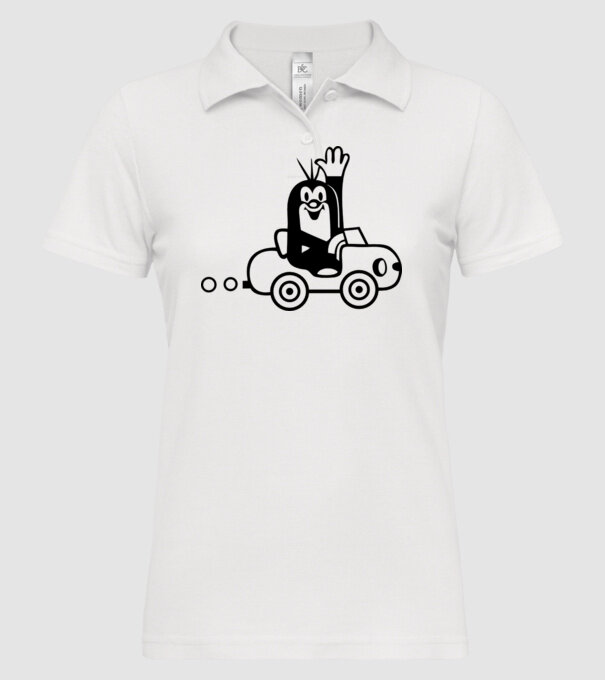 Cârtiță model alb pe tricou