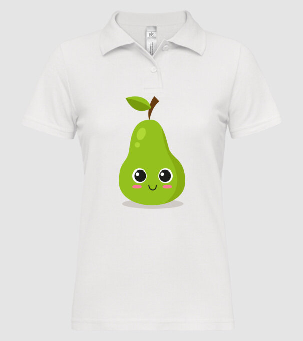 Pere model alb pe tricou