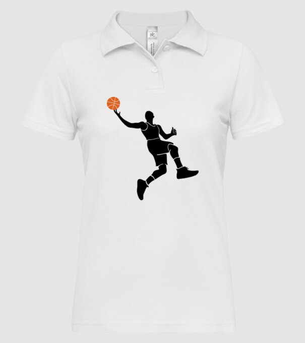 Baschet model alb pe tricou