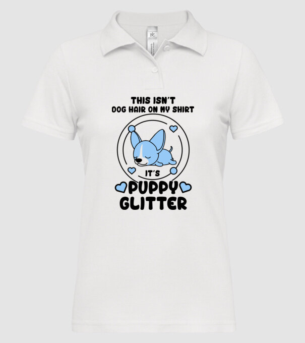 Paiete câine model alb pe tricou
