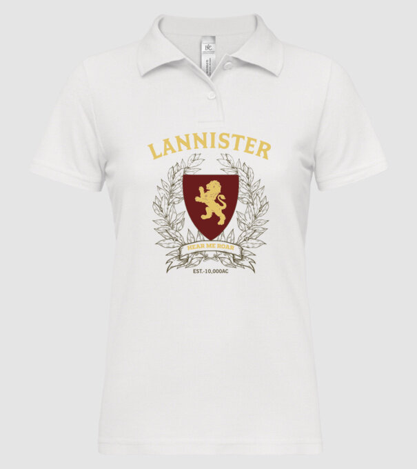 Lannister model alb pe tricou