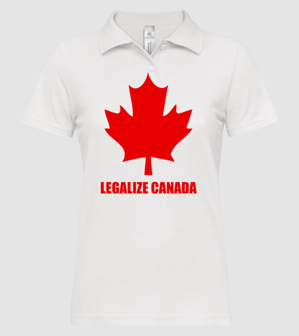 Legalize Canada model alb pe tricou