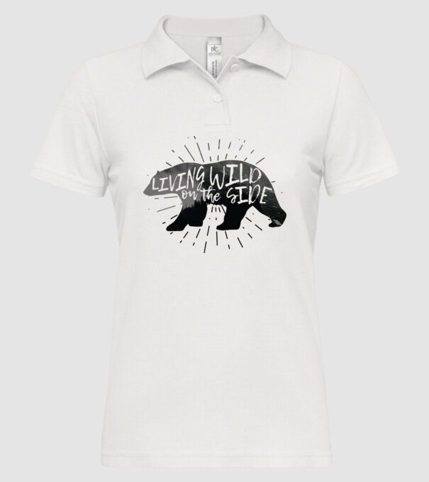 Living on a wild side model alb pe tricou