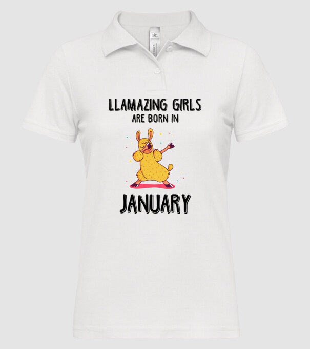 llamazing girls are born in january black model alb pe tricou