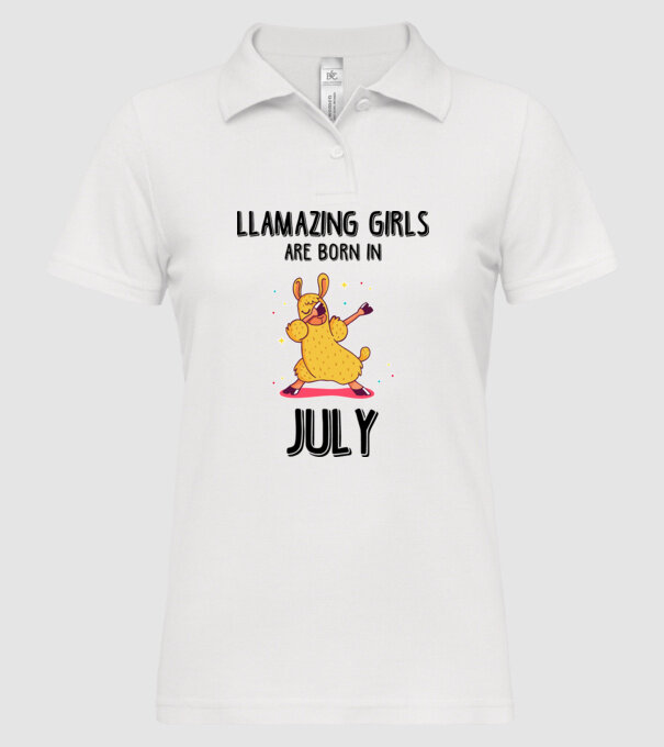 Llamazing girls are born in july black model alb pe tricou