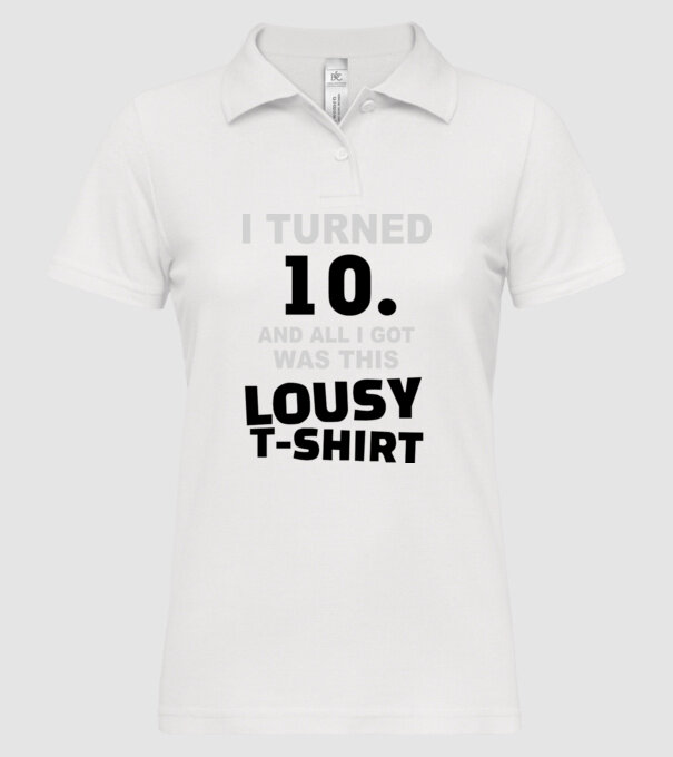 Lousy T-shirt 10 model alb pe tricou