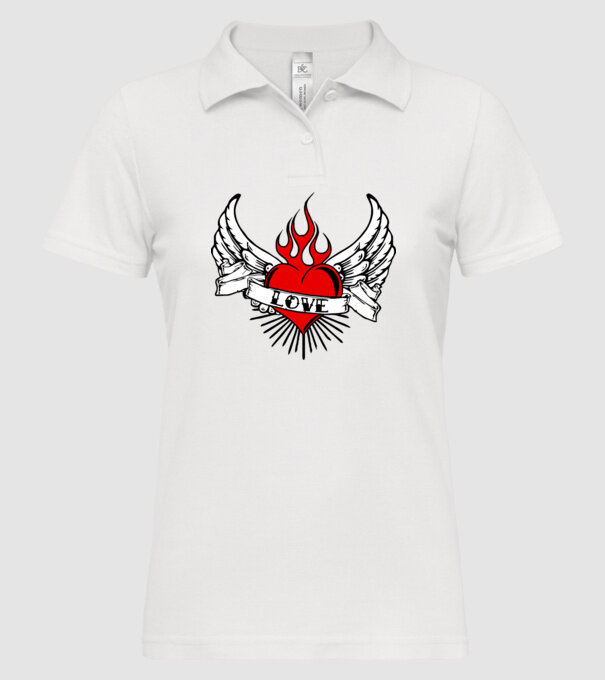 love model alb pe tricou