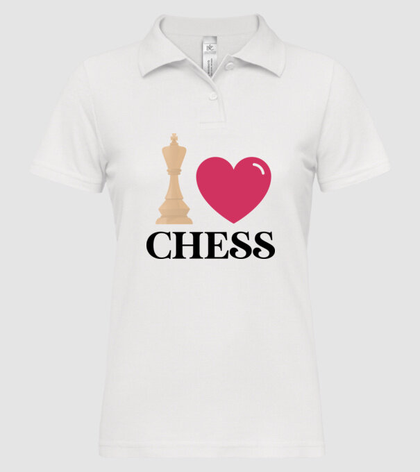 Love chess model alb pe tricou