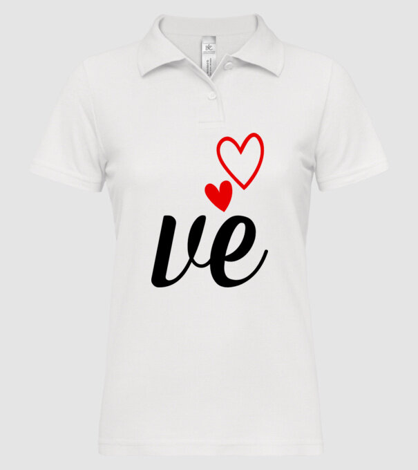 Cuplu LOVE model alb pe tricou