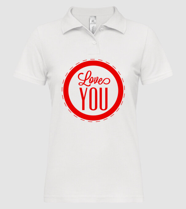 love you model alb pe tricou