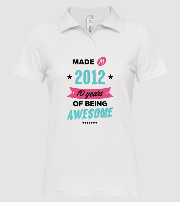 MADE in 2012 model alb pe tricou