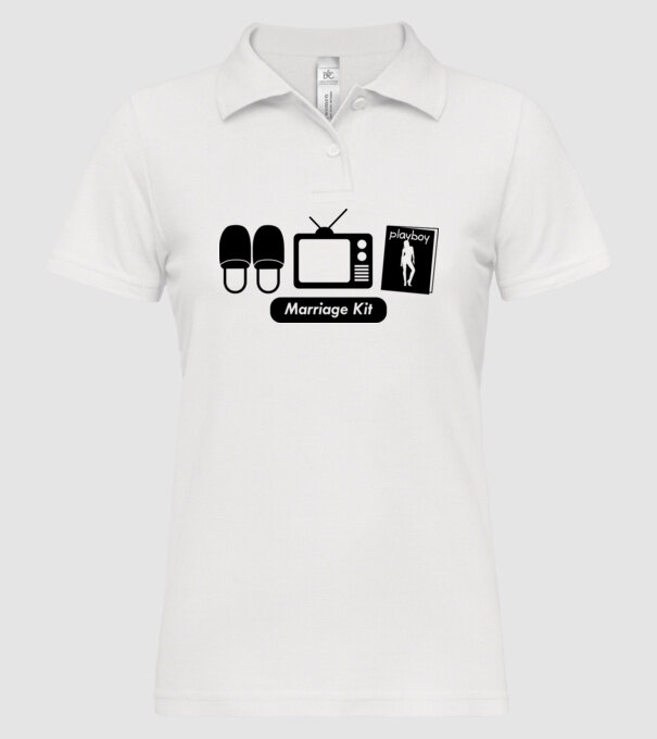 Marriage kit model alb pe tricou