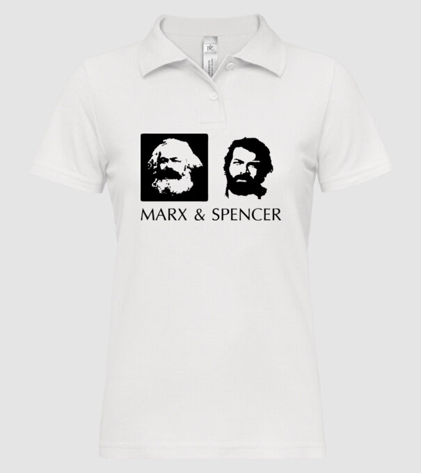 Marx és Bud Spencer model alb pe tricou