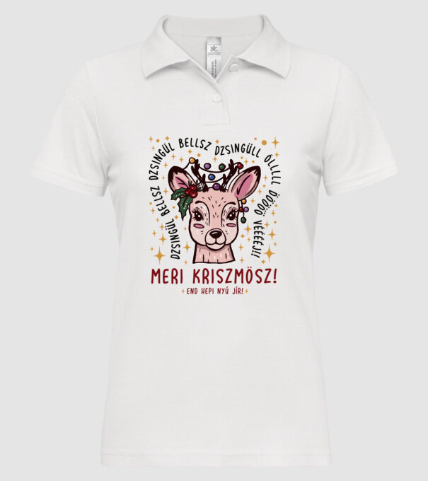 Cană dimensionată meri cristmăs djingăl bel model alb pe tricou