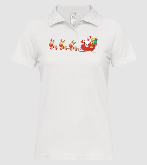 moș Nicolae model alb pe tricou