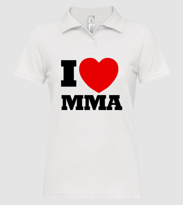MMA LOVE model alb pe tricou