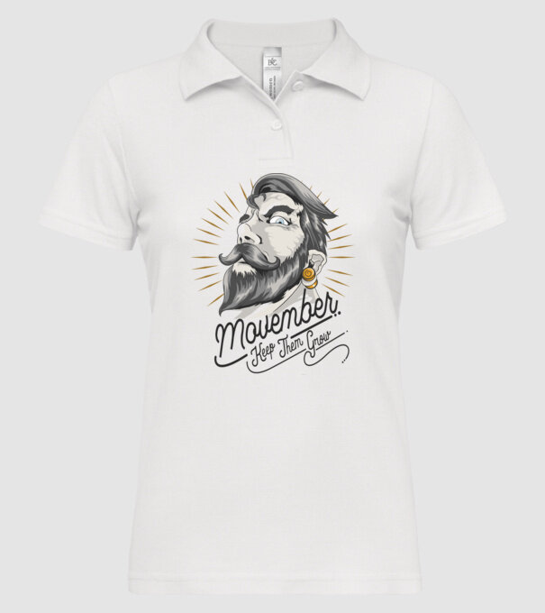 Movember Keep them grow No Shave November model alb pe tricou