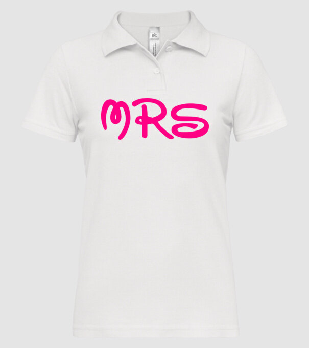 Mrs model alb pe tricou