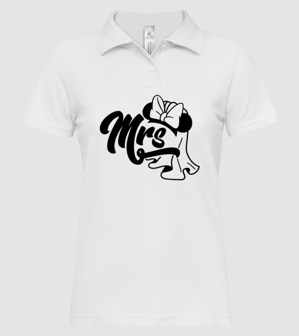 Mrs Mouse model alb pe tricou