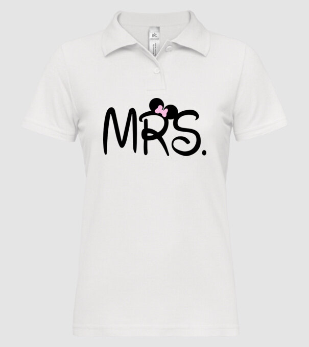 Mrs. model alb pe tricou