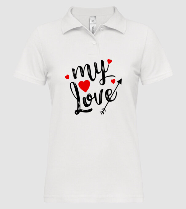 My love model alb pe tricou