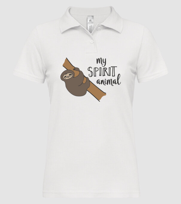 My spirit animal model alb pe tricou
