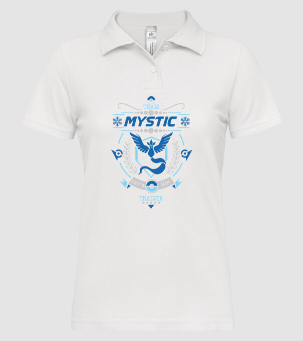Mystic team model alb pe tricou