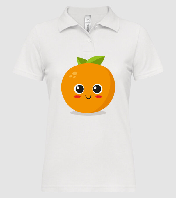 Portocală model alb pe tricou