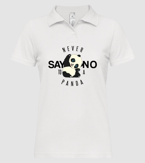 Never say no model alb pe tricou