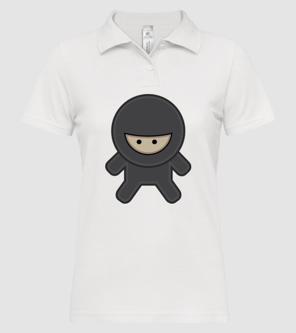ninja model alb pe tricou