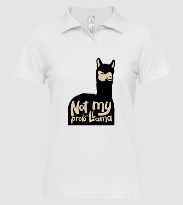 Not my problama model alb pe tricou