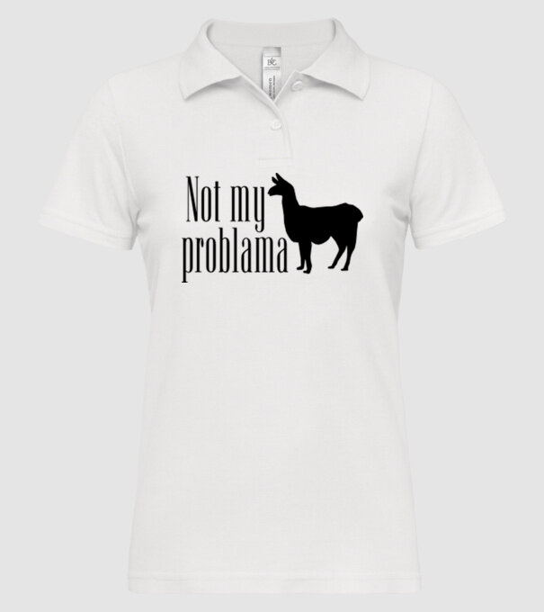 Not my problama model alb pe tricou