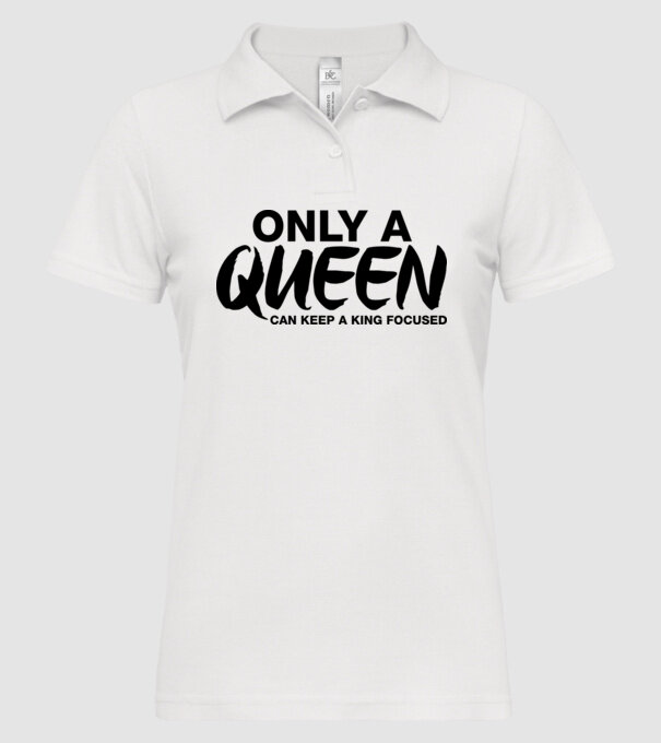 Only a Queen model alb pe tricou