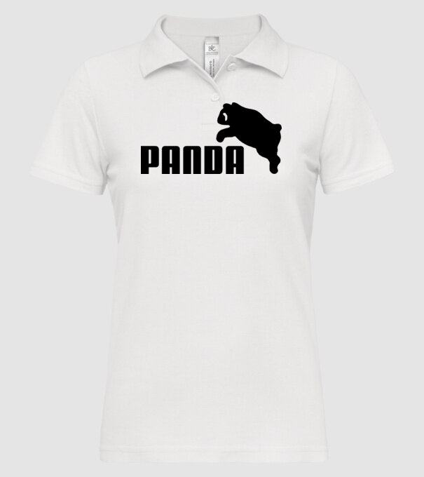 PANDA model alb pe tricou
