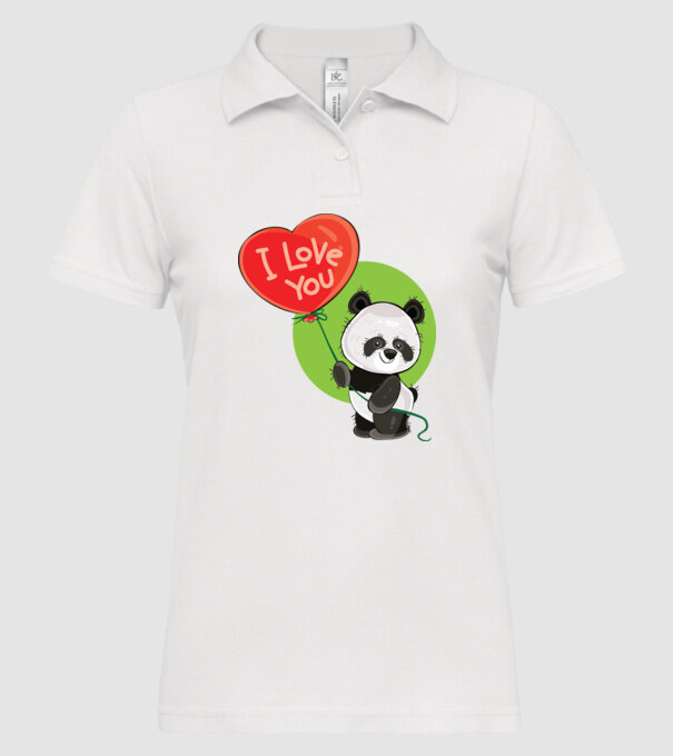 dragoste panda model alb pe tricou