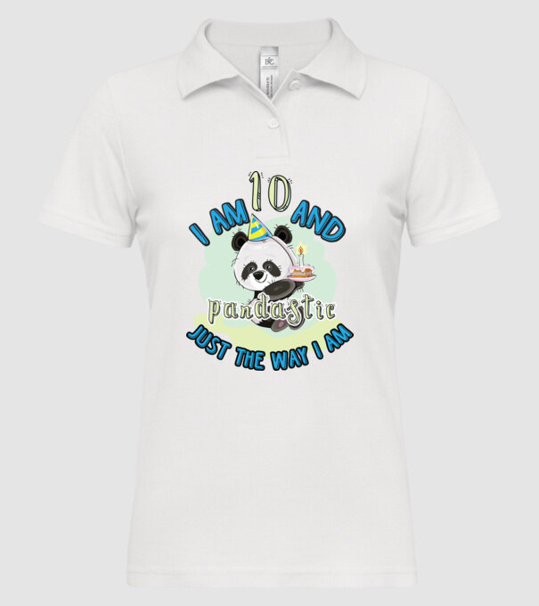 PANDASTIC 10 model alb pe tricou