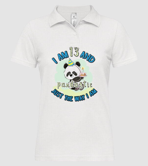 PANDASTIC 13 model alb pe tricou