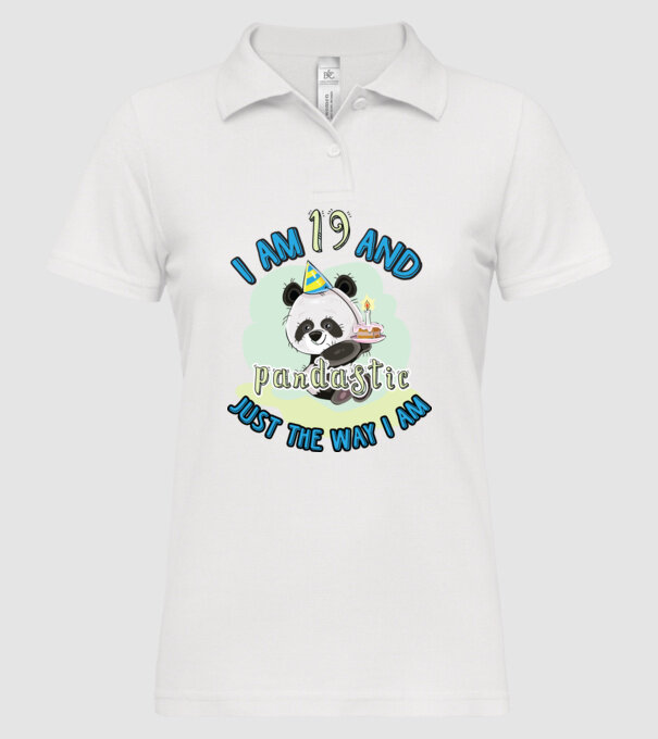 PANDASTIC 19 model alb pe tricou