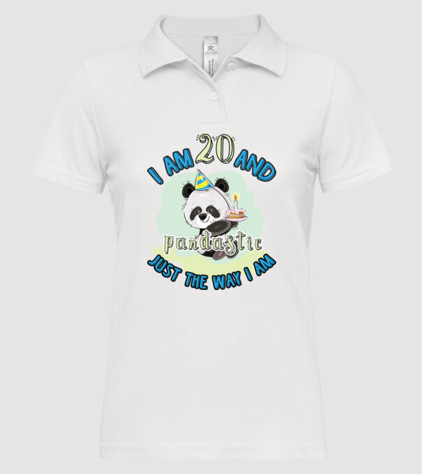 PANDASTIC 20 model alb pe tricou