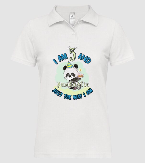 PANDASTIC 5 model alb pe tricou