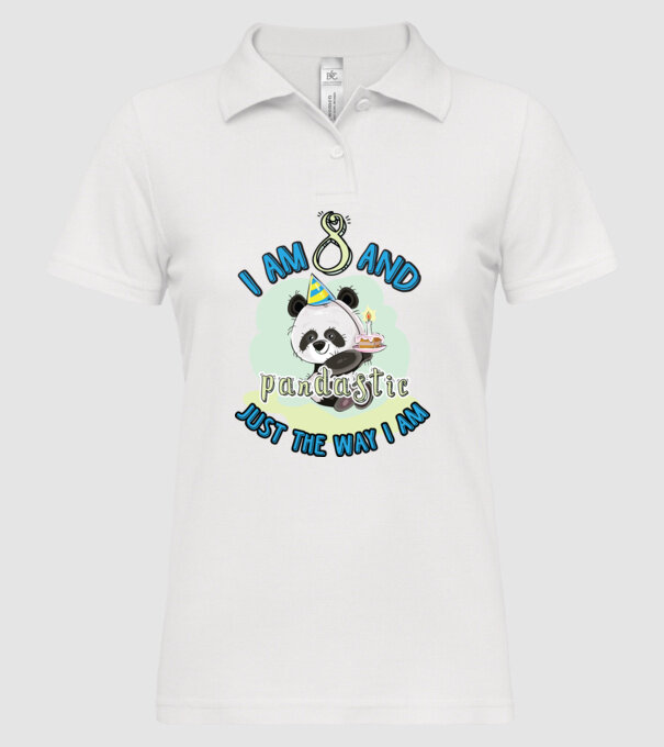 PANDASTIC 8 model alb pe tricou