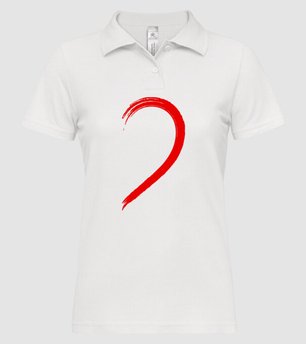 Inimă pereche stânga model alb pe tricou