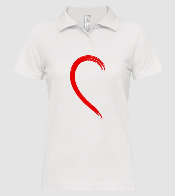 Inimă pereche dreapta model alb pe tricou