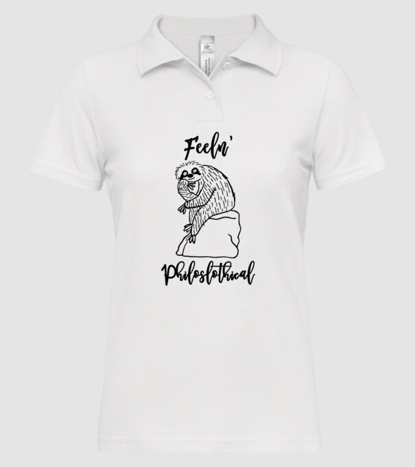 Philoslothical model alb pe tricou