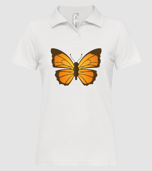 Butterfly model alb pe tricou