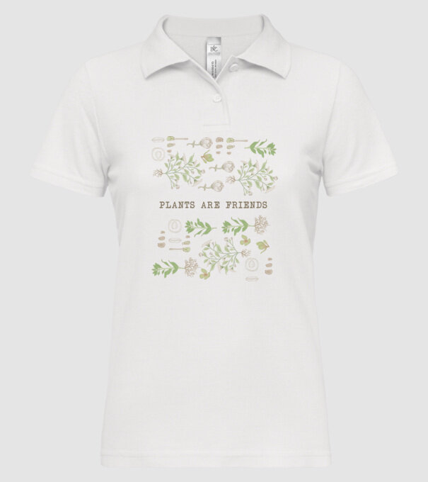 Plants are friends model alb pe tricou