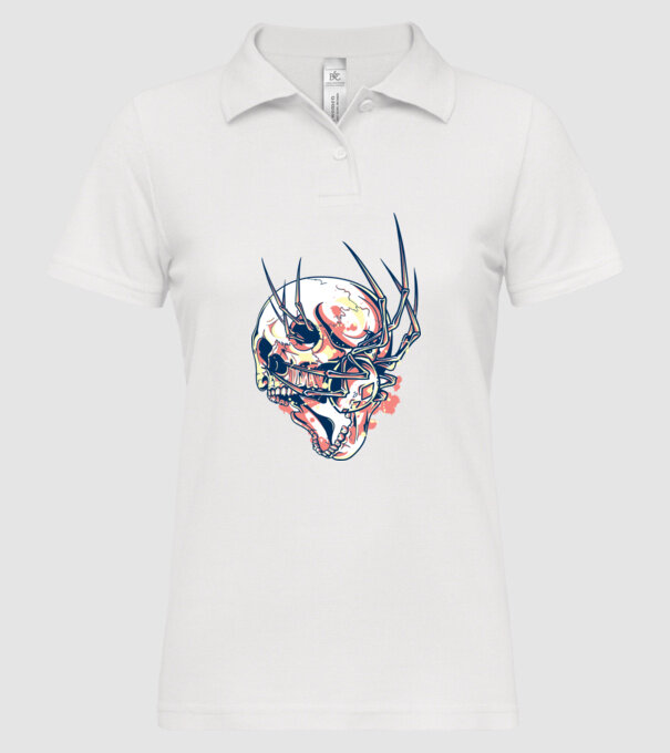 Păianjen model alb pe tricou