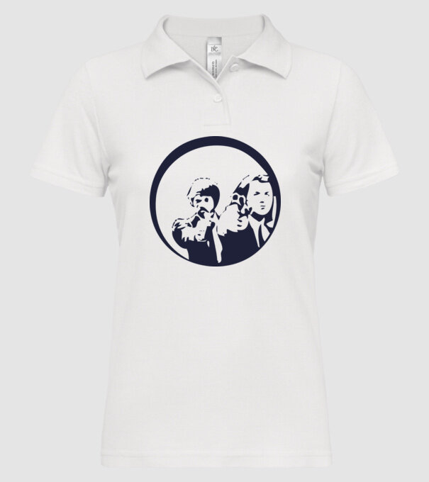 Pulp Fiction model alb pe tricou