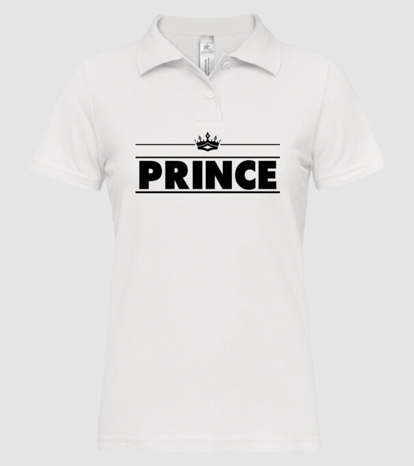 Prince model alb pe tricou